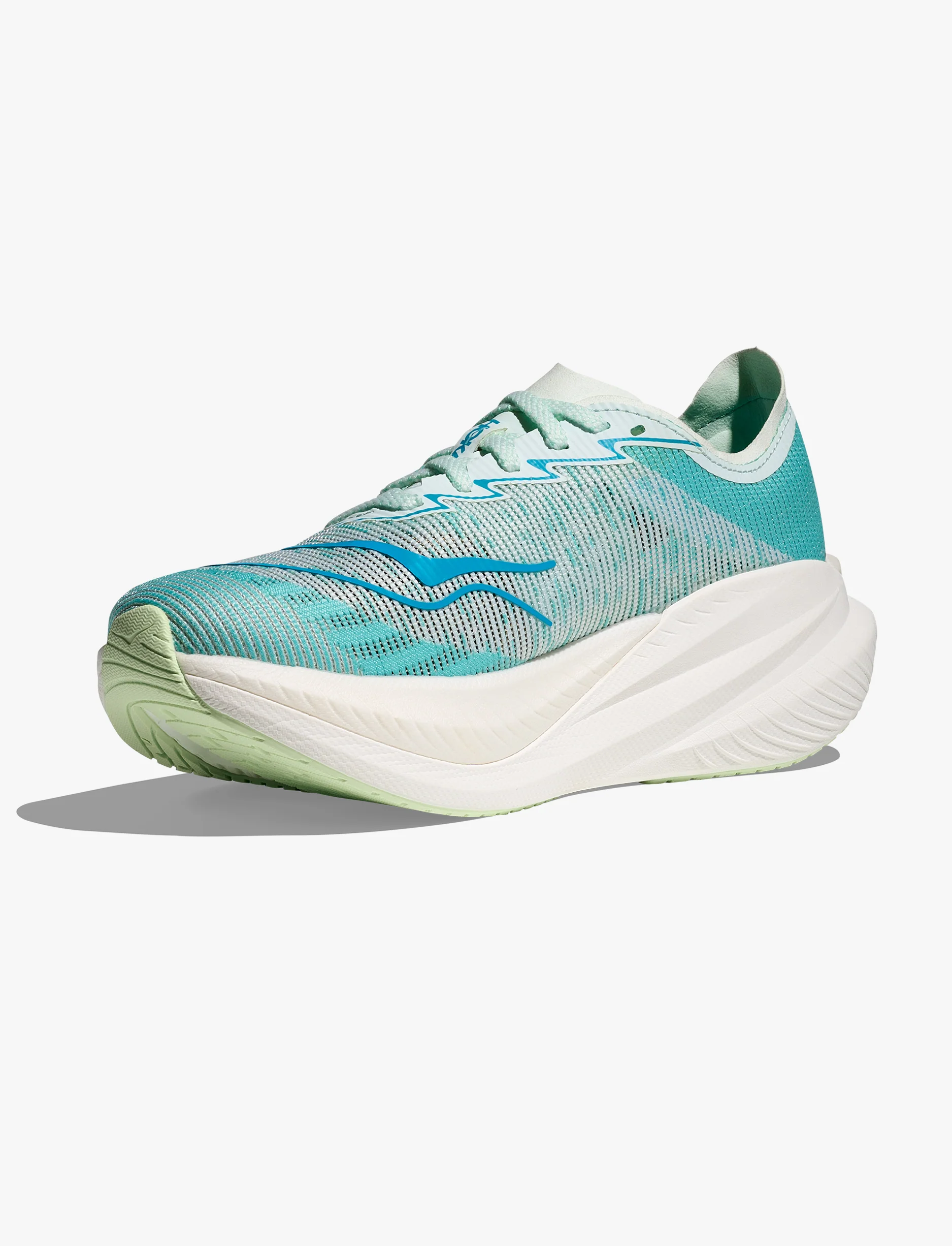 HOKA MACH X 2 - נעלי ספורט לנשים הוקה מאך X2 בצבע שלג/כחול מנצנץ - Image 5