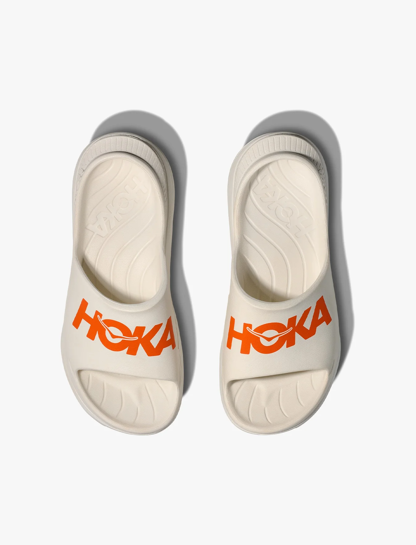 HOKA ORA ATHLETIC SLIDE - כפכפי אורה אתלטיקס סלייד בצבע פרוסט/כתום לבה - Image 6