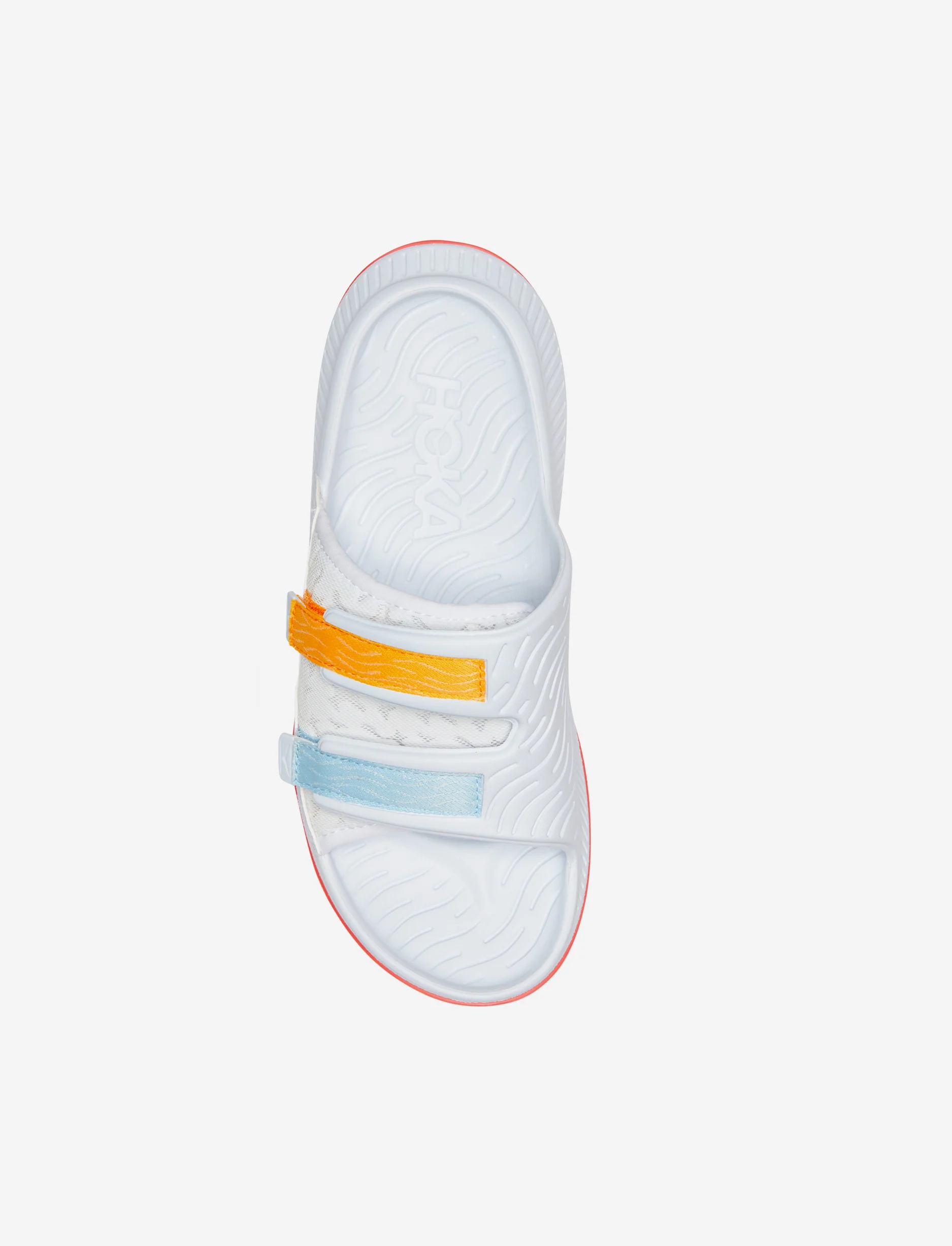 HOKA ORA LUXE U - כפכפי אורה לוקס הוקה בצבע לבן/כתום/תכלת - Image 4