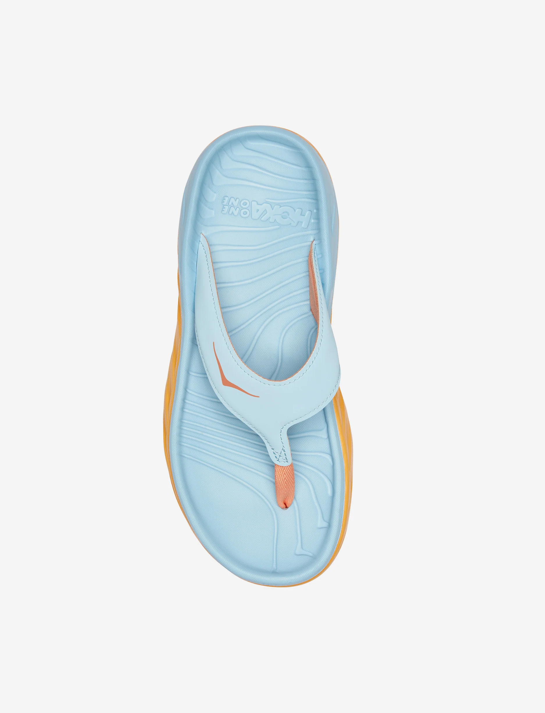 Hoka Ora Recovery Flip - כפכפי אצבע לנשים אורה הוקה איכותיים בצבע תכלת/כתום - Image 3