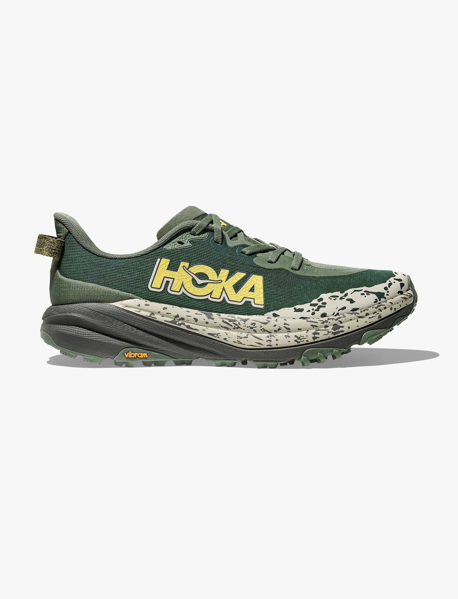 HOKA SPEEDGOAT 6 WIDE - נעלי ספורט גברים ספידגוט 6 רחבות בצבע ירוק שרך/אפור אספלט - Image 2