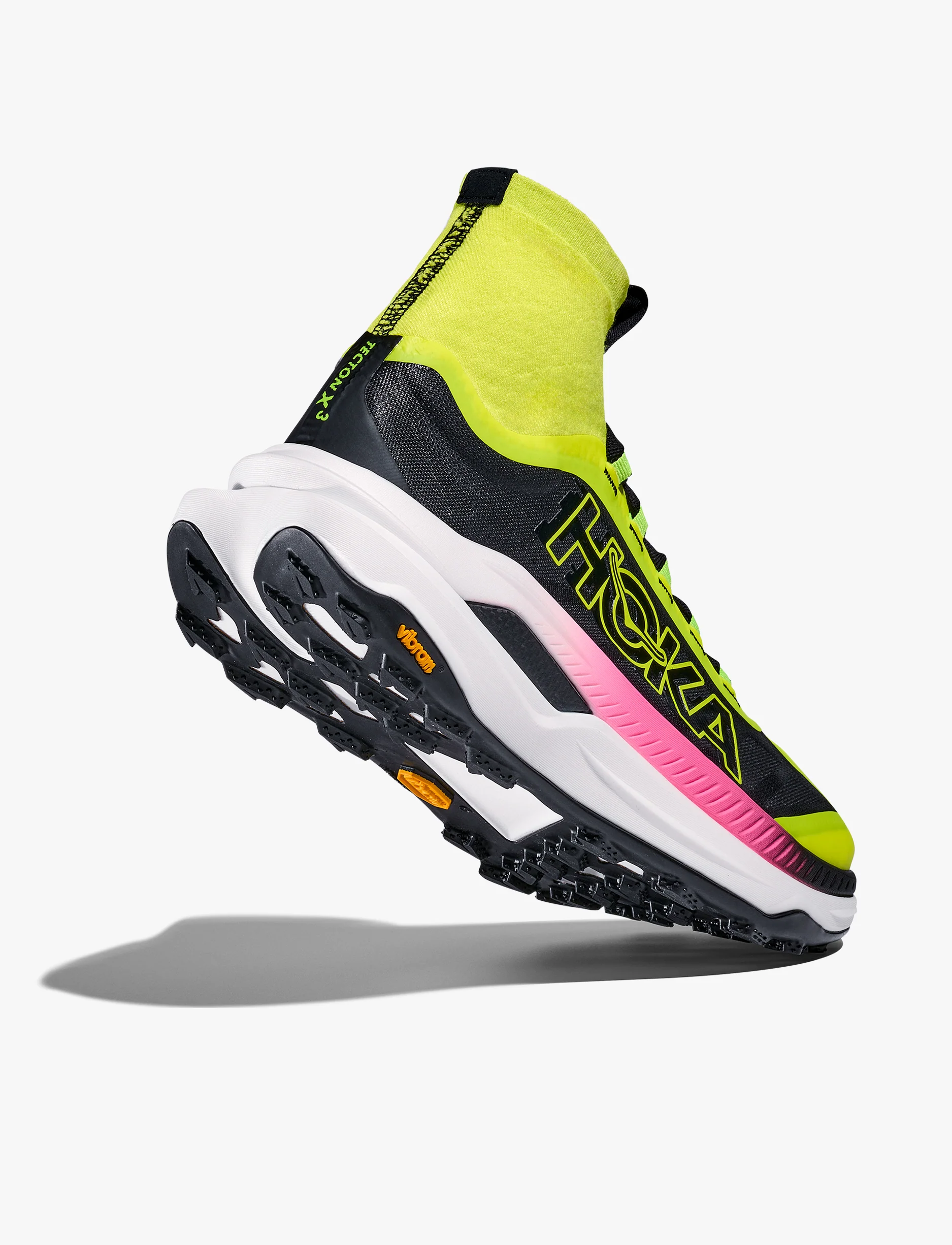 HOKA TECTON X3 - נעלי טקטון X 3 לגברים בצבע נאון הוקה לימן/שחור - Image 3