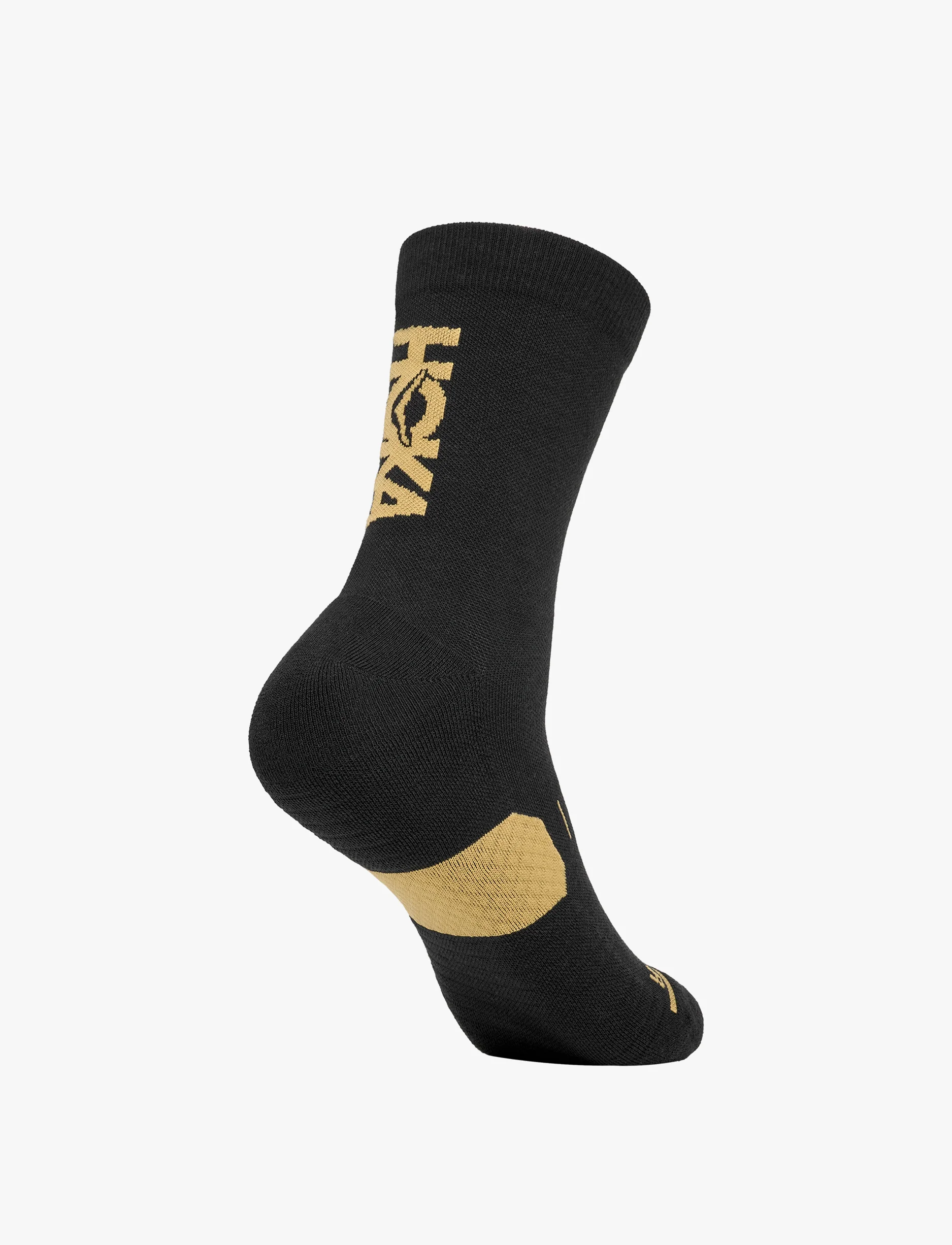 HOKA U GPX CREW RUN SOCK –  גרבי ריצה גבוהות בצבע שחור/זהב - Image 4