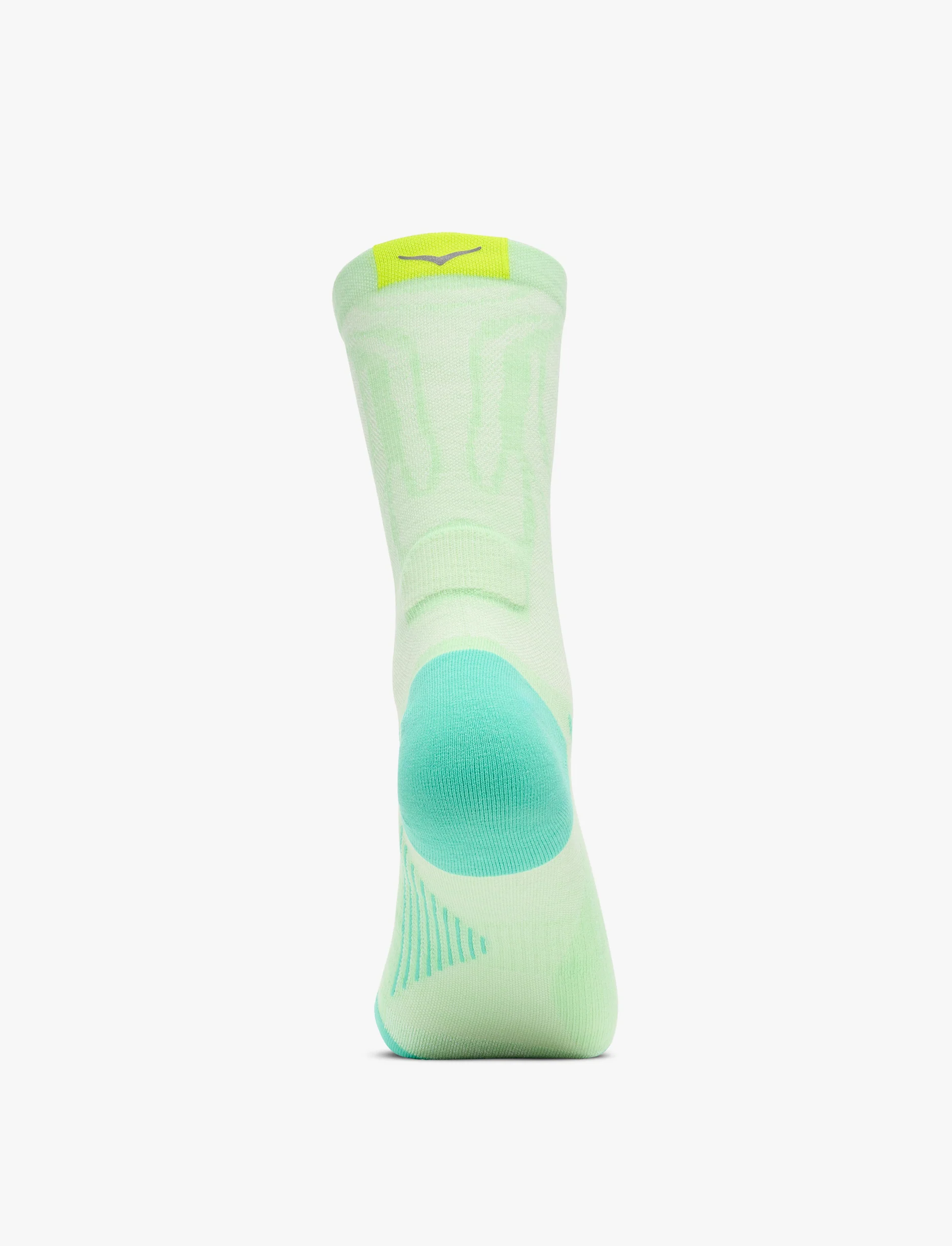 HOKA Clifton 10 Crew Run Sock - גרבי ריצה קליפטון 10 גבוהים בצבע מנטה פלואוריט - Image 3