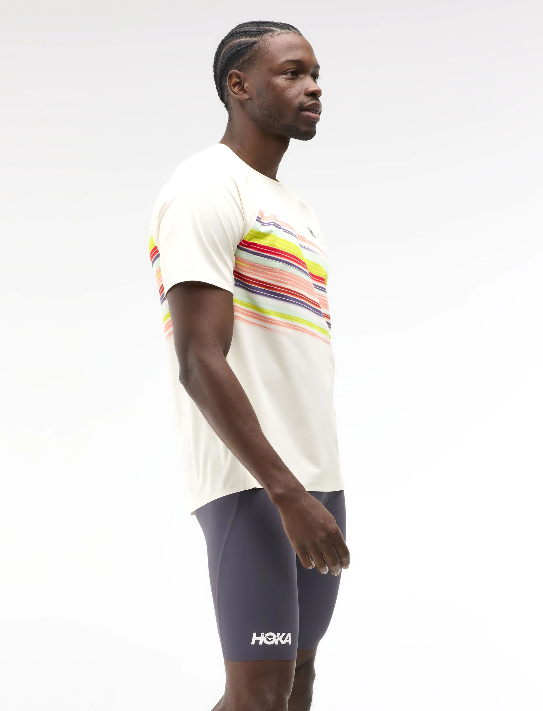 HOKA M RACE DAY HALF TIGHT - טייץ גברים הוקה בצבע סגול דיו - Image 3