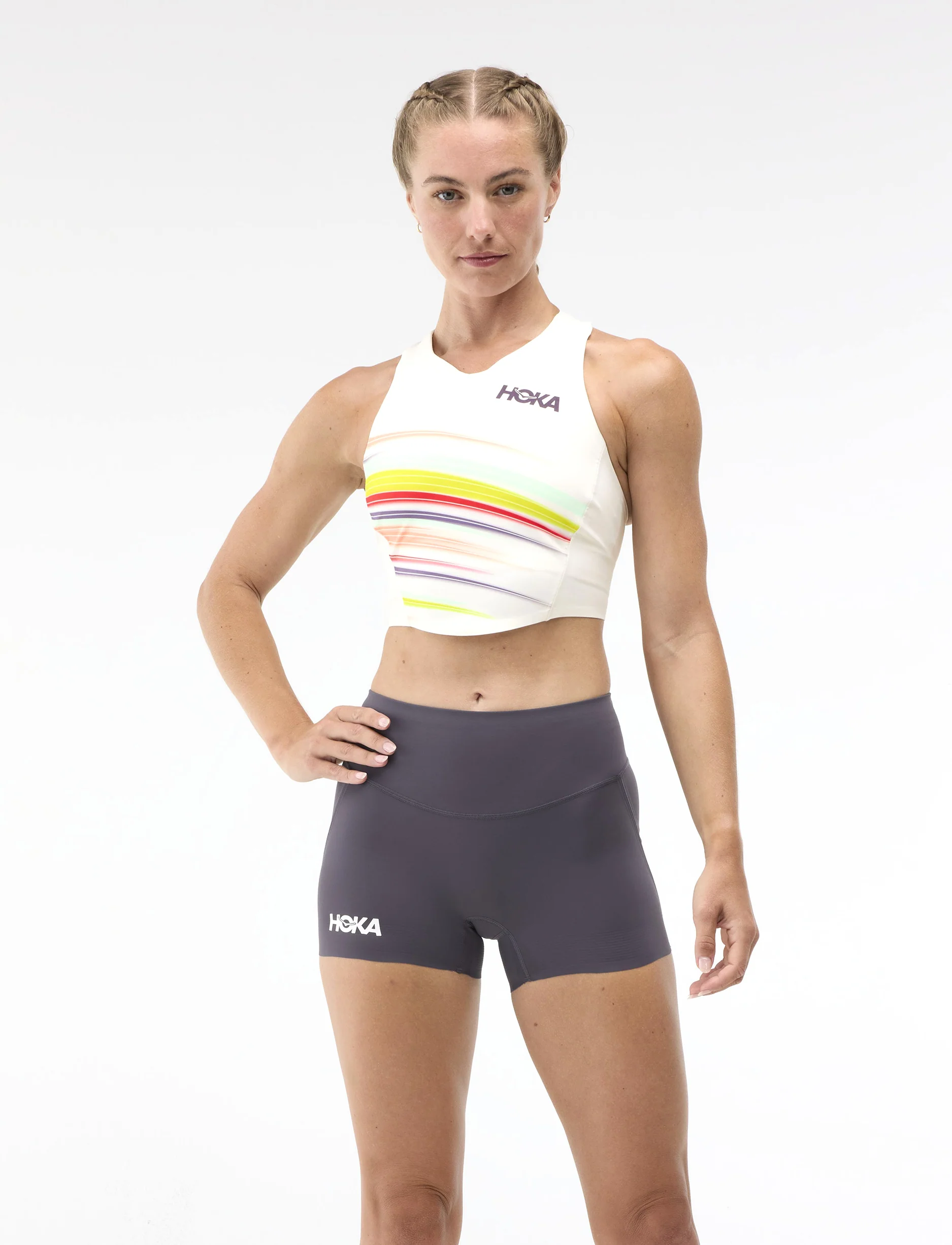 HOKA RACE DAY FITTED 2.5'' SHORT W - טייץ נשים קצר הוקה בצבע סגול דיו - Image 4