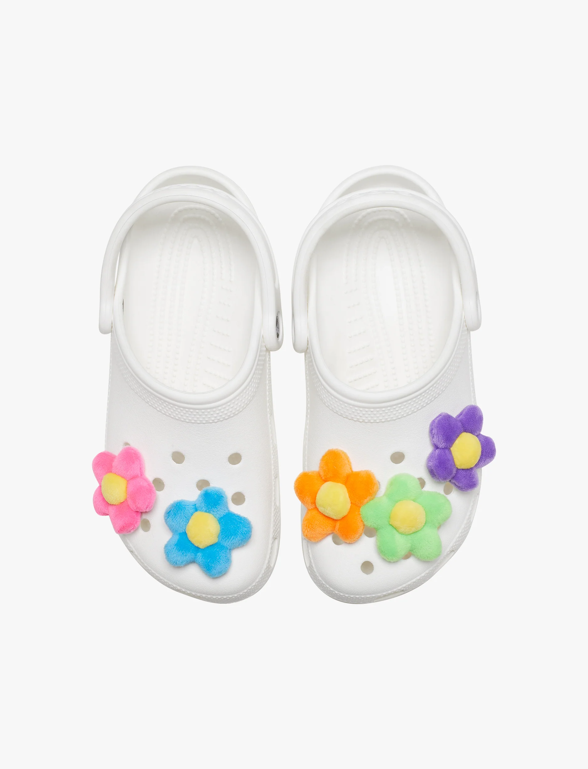 Crocs Jibbitz Plush Flower Power - מארז 5 ג'יביטים קרוקס - Image 2
