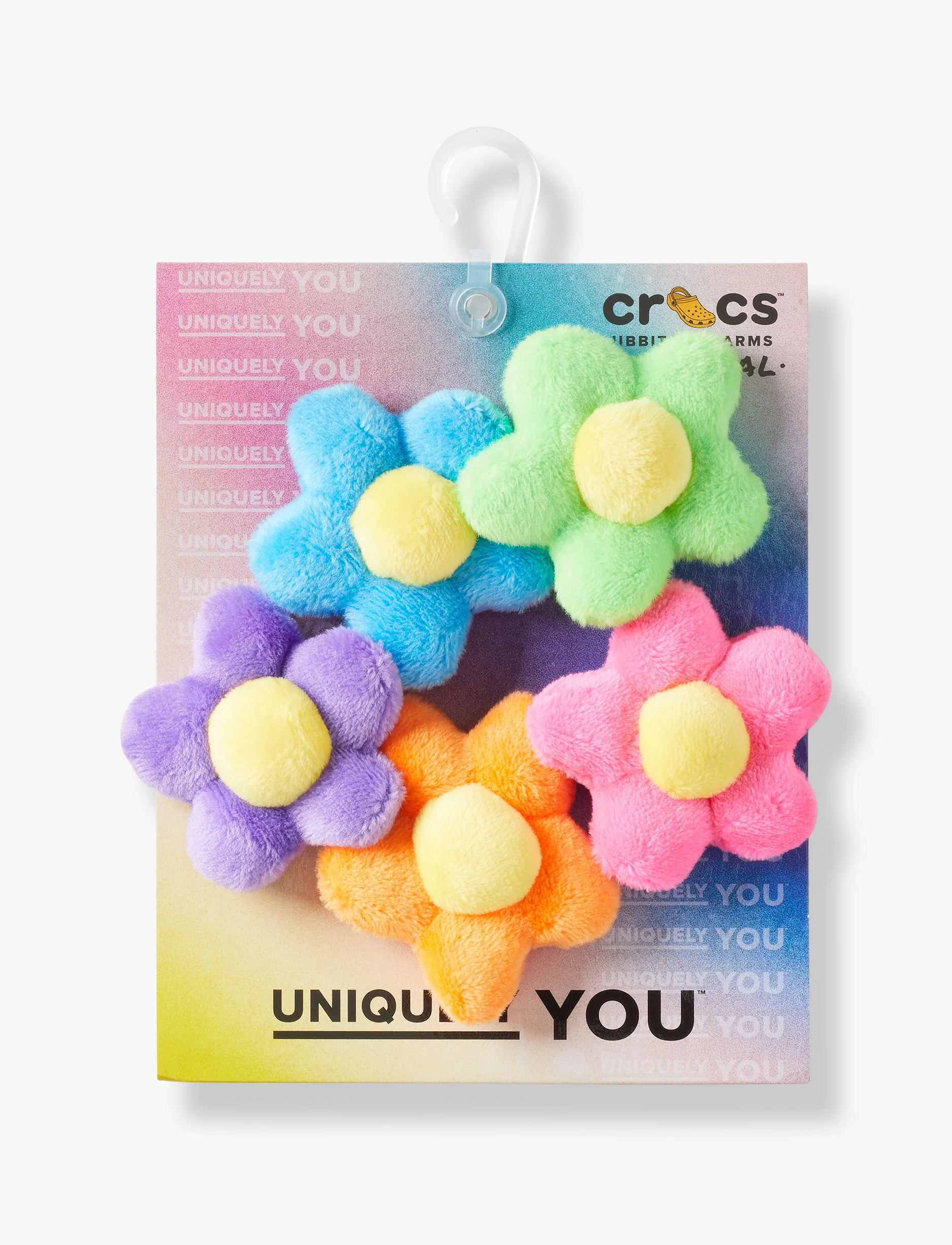 Crocs Jibbitz Plush Flower Power - מארז 5 ג'יביטים קרוקס - Image 3