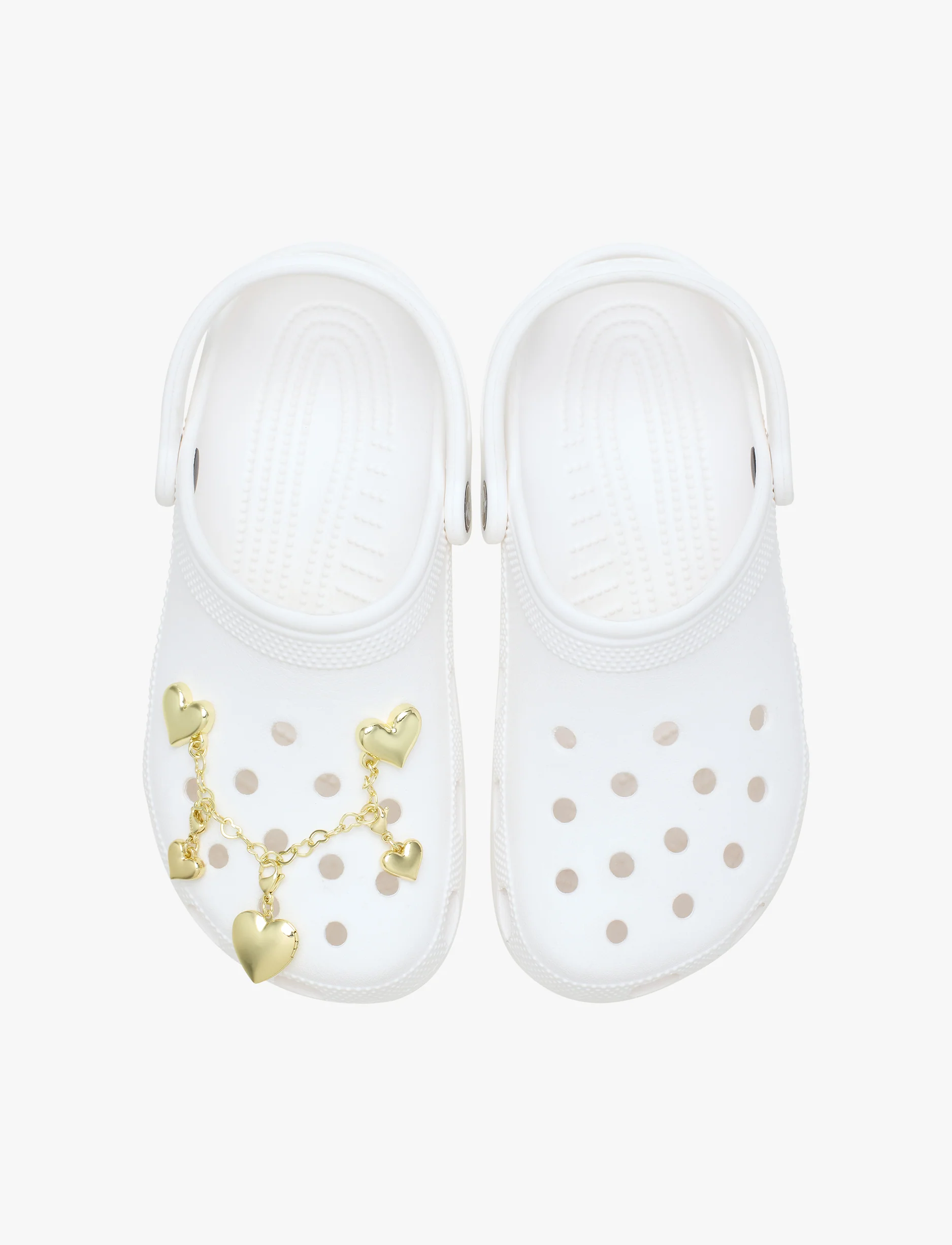 Crocs Gold Heart Chain - שרשרת ג'יביטים לקרוקס - Image 3