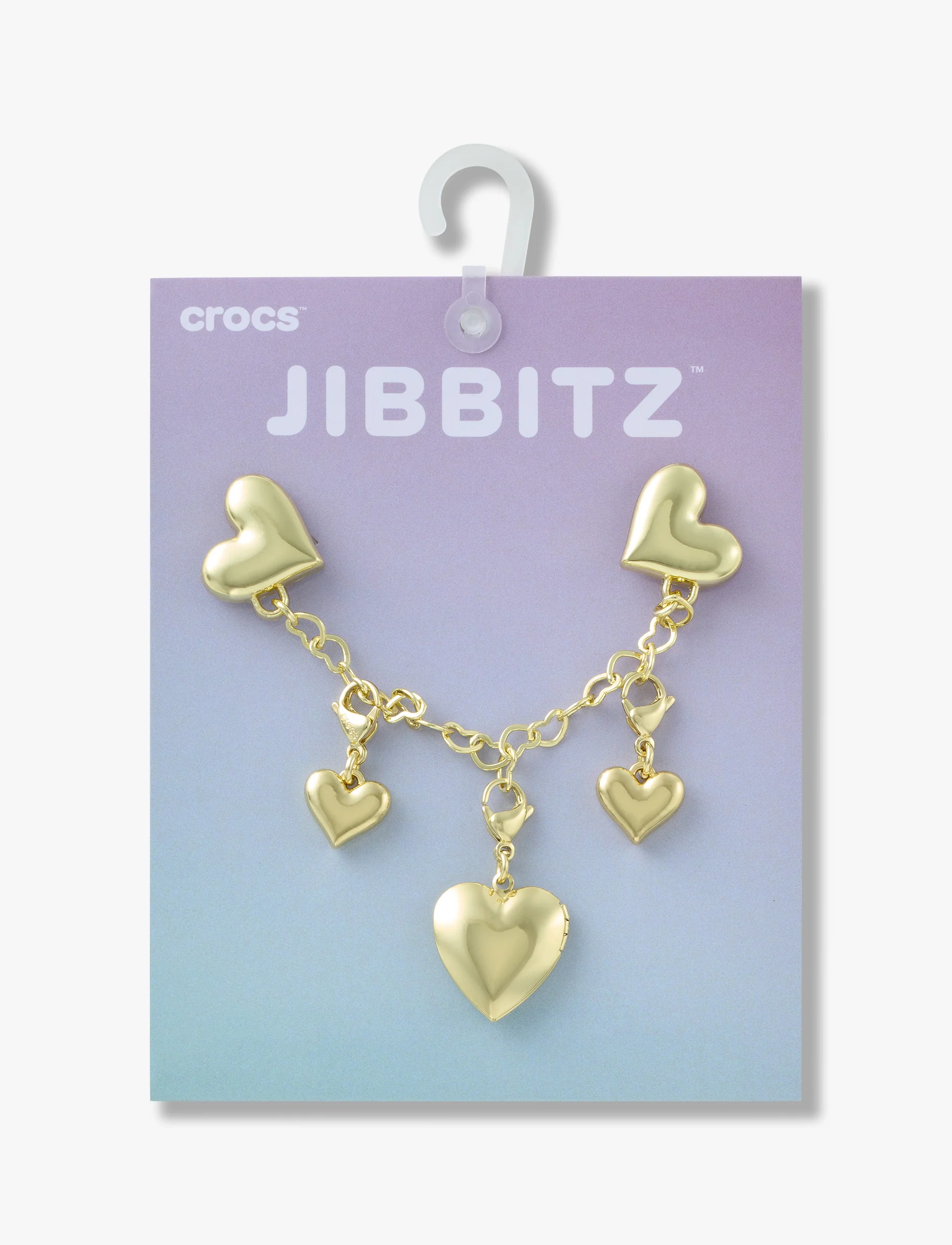 Crocs Gold Heart Chain - שרשרת ג'יביטים לקרוקס - Image 4