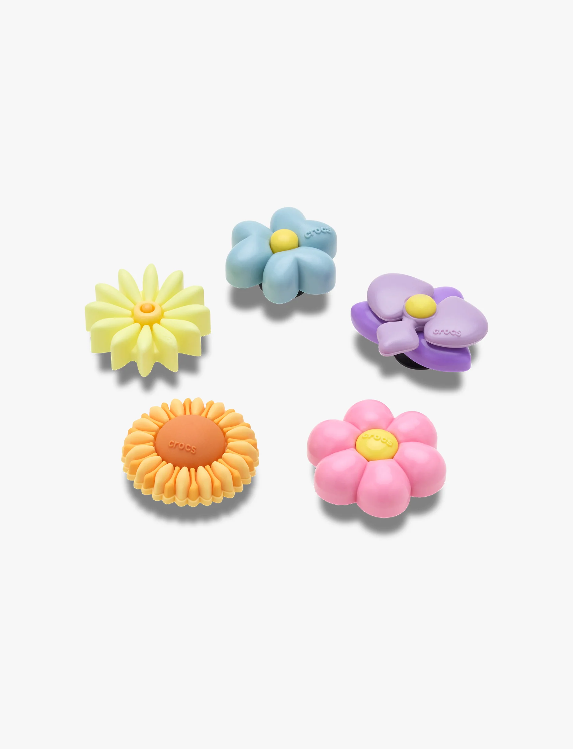 Crocs Jibbitz Puffy Flowers - מארז 5 ג'יביטים קרוקס - Image 2