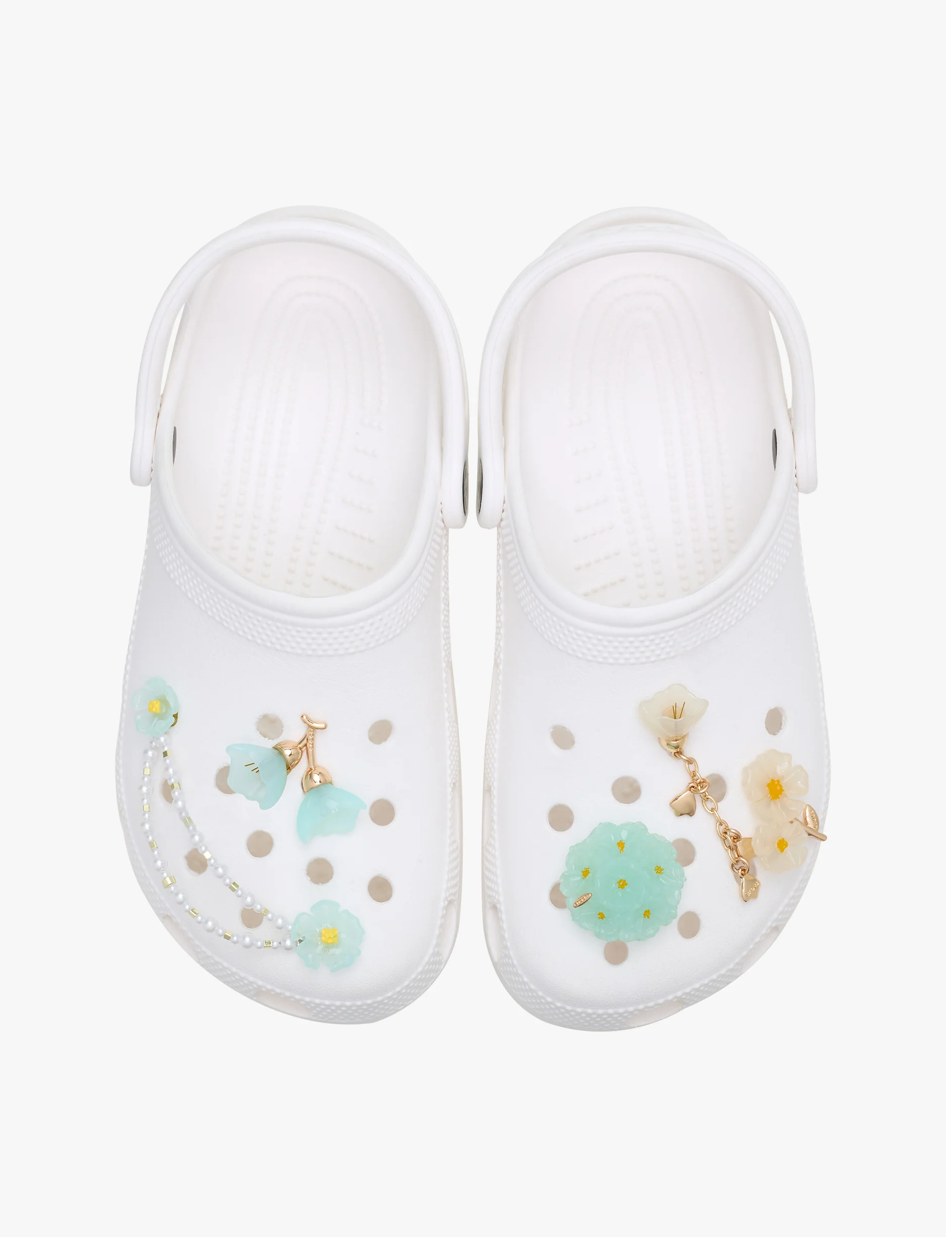 Crocs Jibbitz Blue Dainty Floral - מארז 5 ג'יביטים קרוקס - Image 3
