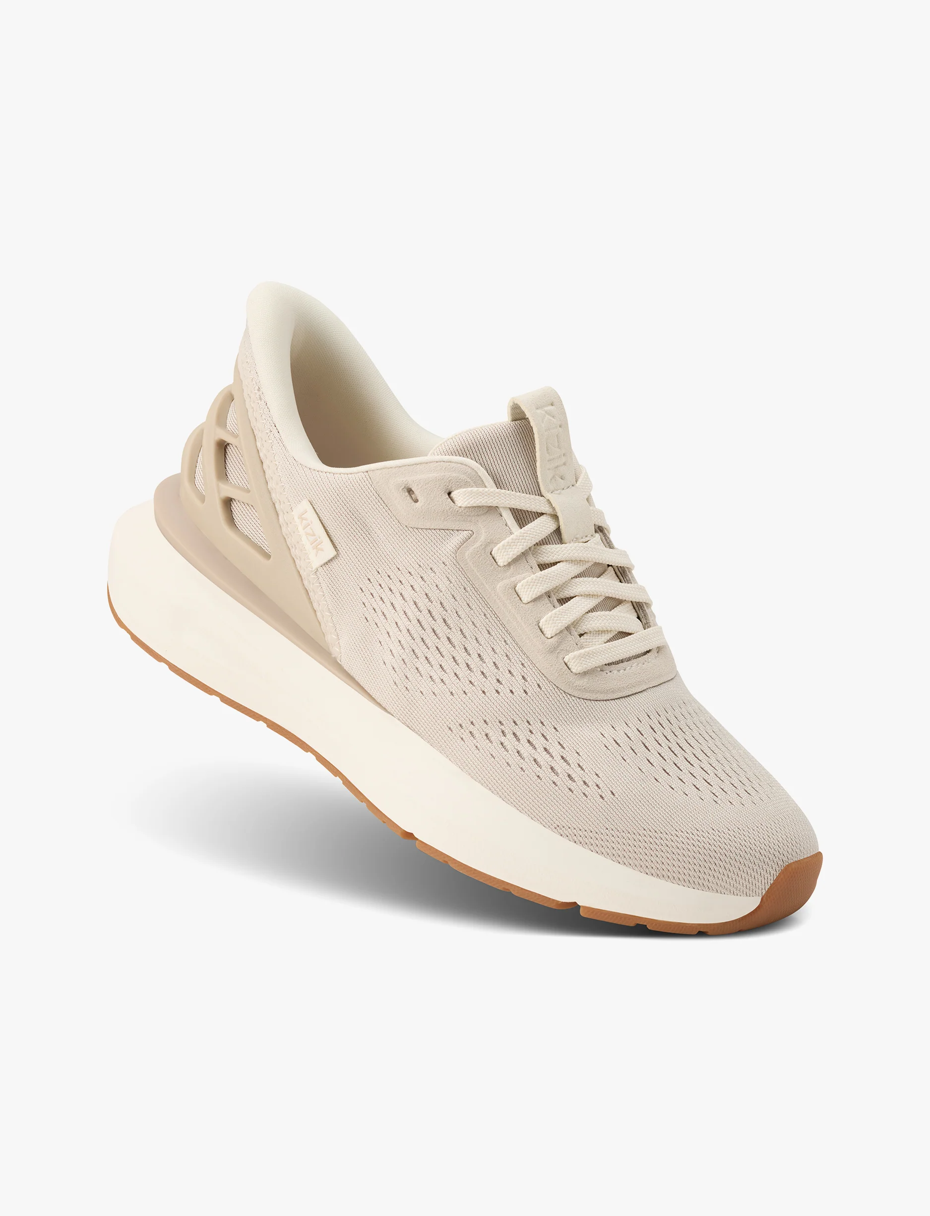 Kizik Women's Athens 2 Wide - נעלי סניקרס קיזיק אתנס רחבות לנשים בצבע שיבולת/פריסטין - Image 3