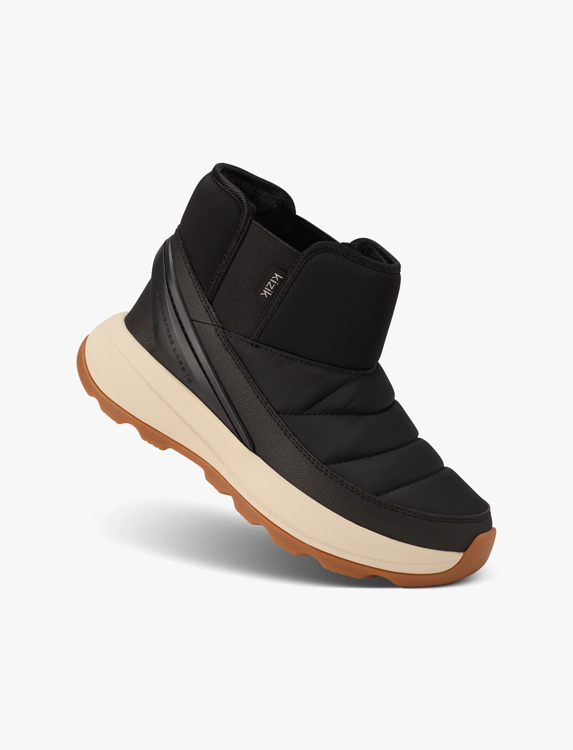 Kizik Women's Juno 2 Low –  מגפוני קיזיק ג'ונו 2 לנשים בצבע שחור/לבן - Image 3