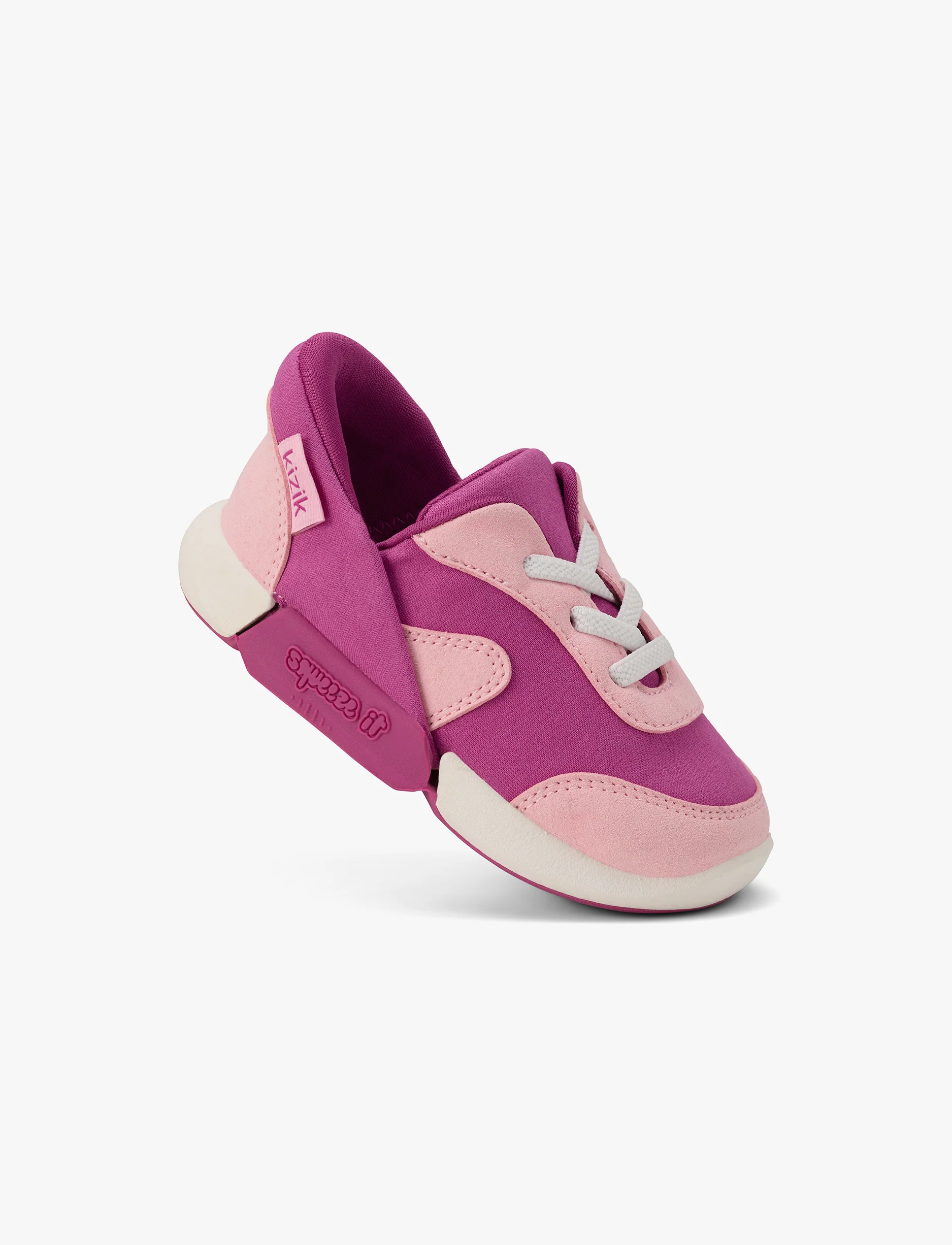 Kizik Infant Squeeze It Run - נעלי סניקרס קיזיק לקטנטנים בצבע פסטיבל פוקסיה - Image 4
