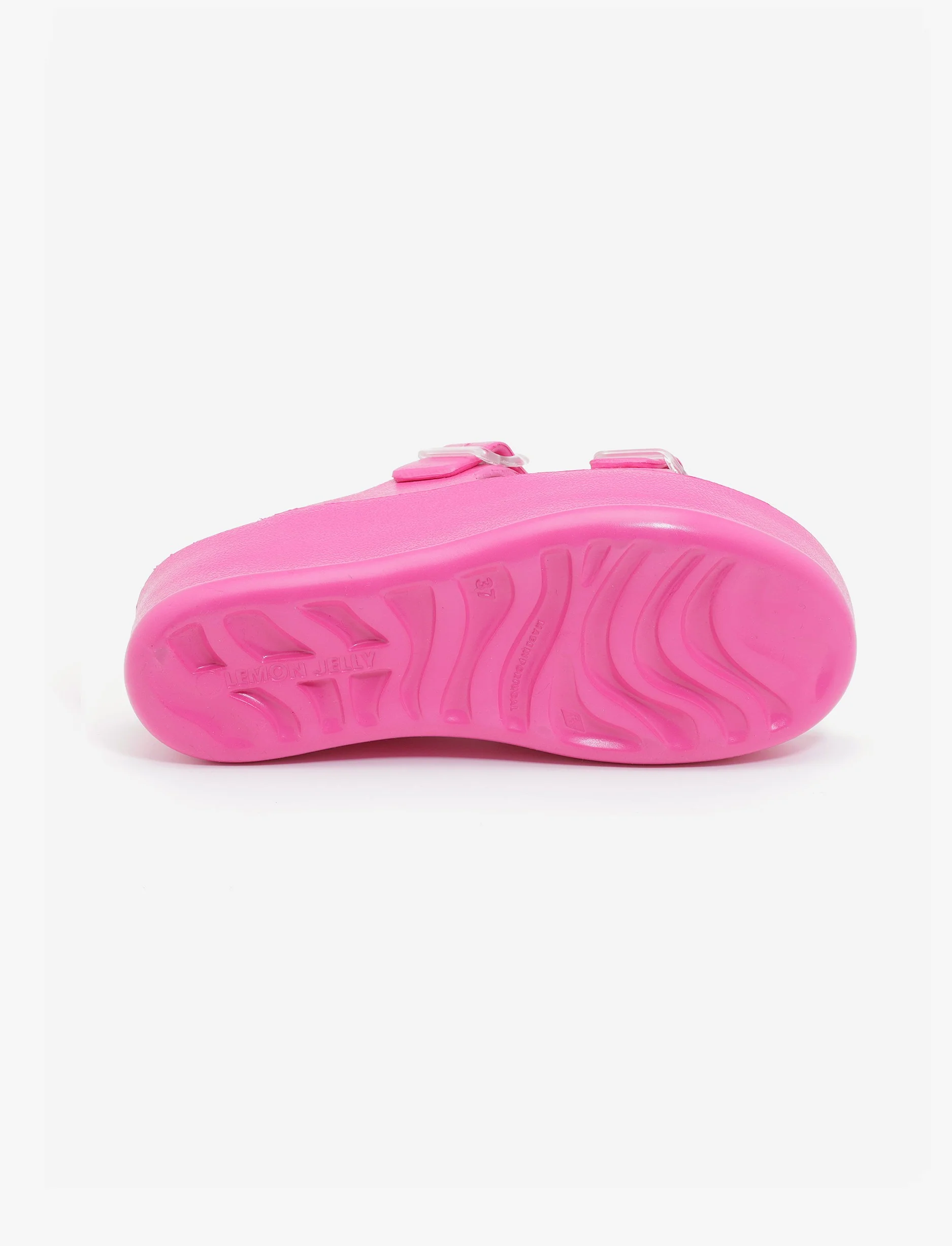 Lemon Jelly Savana Slide -כפכפי פלטפורמה למון ג'ילי עם רצועות אבזם ומדרסים מנומרים לנשים - Image 5