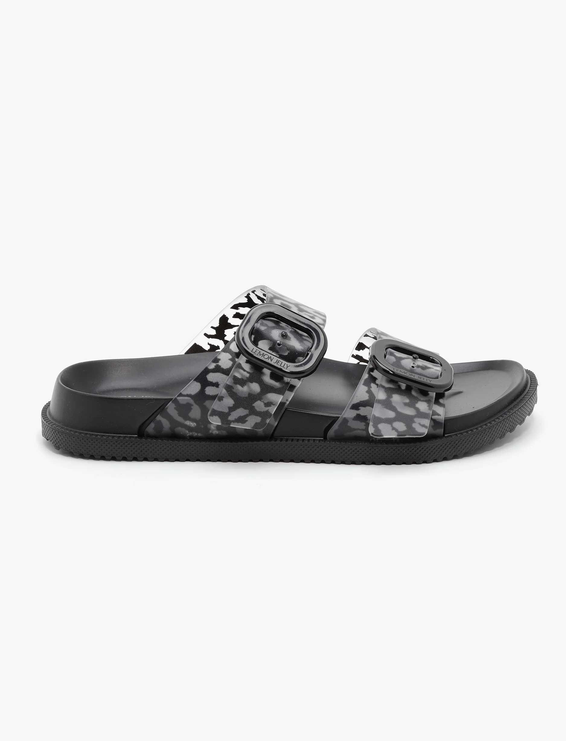 Lemon Jelly Elise Feline Slide - כפכפי סלייד לנשים למון ג'ילי דגם אליס פלין בצבע שחור - Image 2