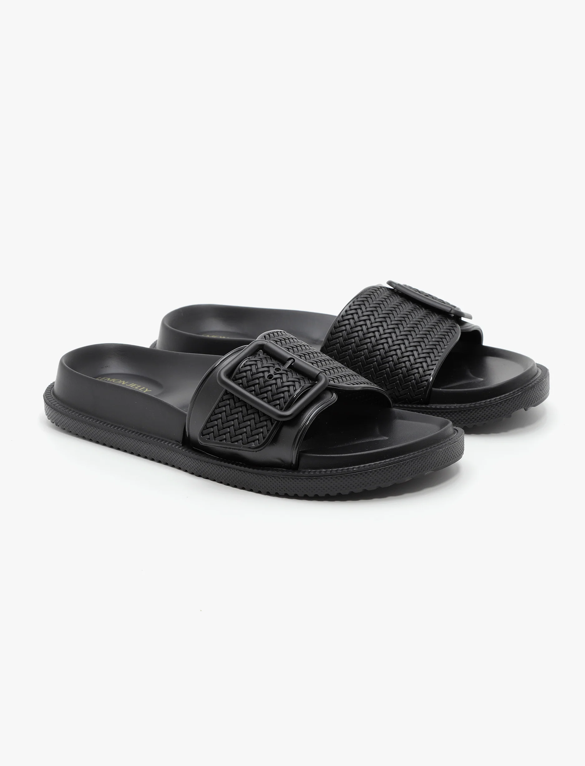Lemon Jelly Zelie Slide - כפכפי סלייד לנשים למון ג'ילי דגם זלי בצבע שחור - Image 2
