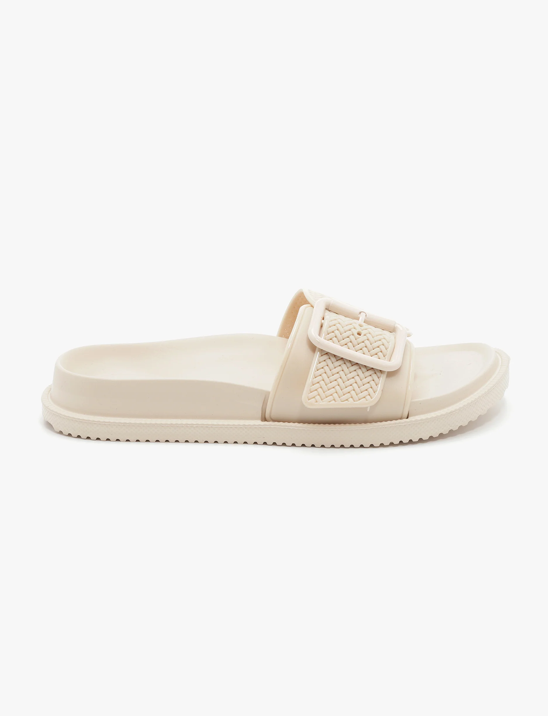 Lemon Jelly Zelie Slide - כפכפי סלייד לנשים למון ג'ילי דגם זלי בצבע בז' מדבר - Image 2