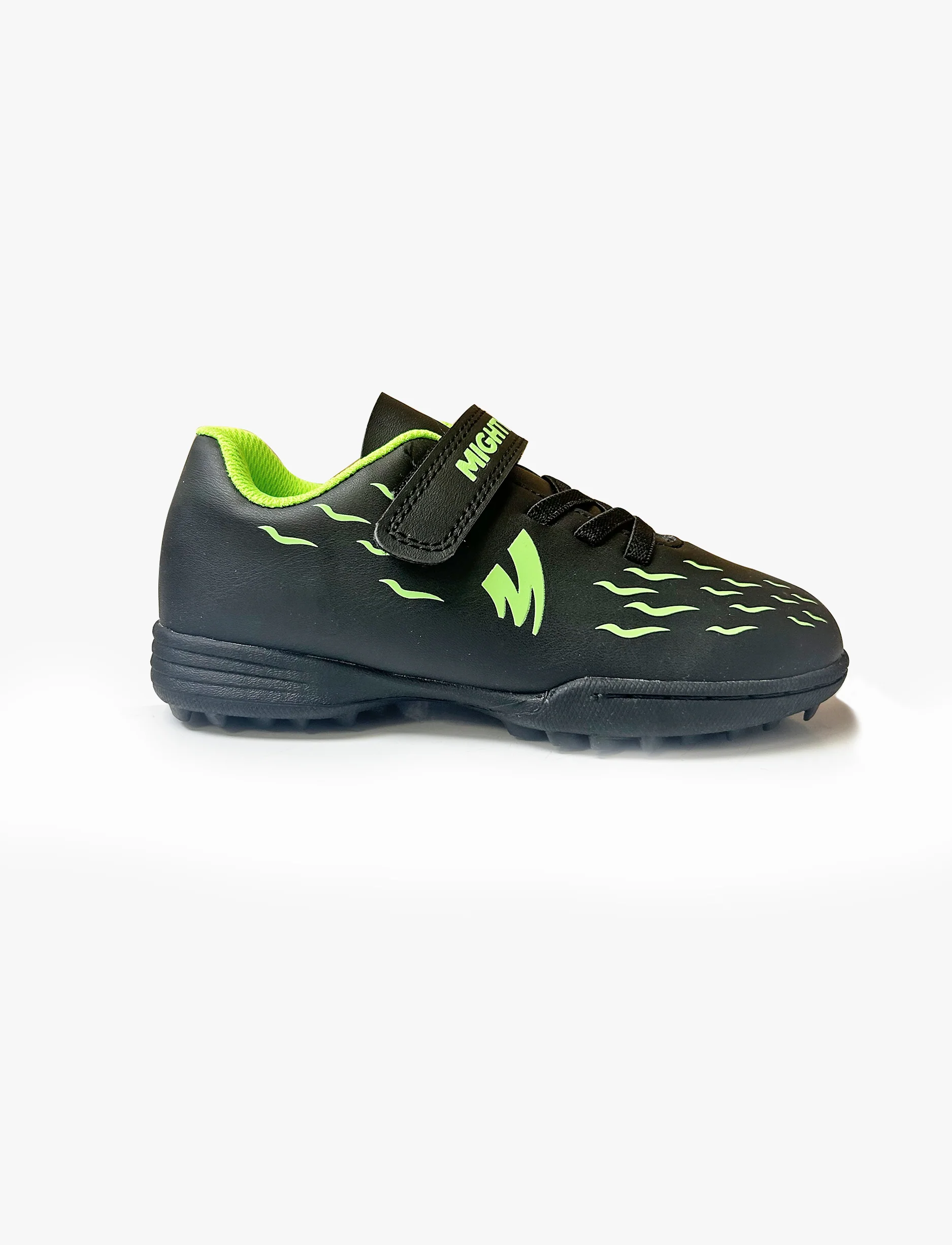 Mighty Soccer Kids Shoes E3149 - נעלי קט רגל מייטי לילדים בצבע שחור/ירוק - Image 2