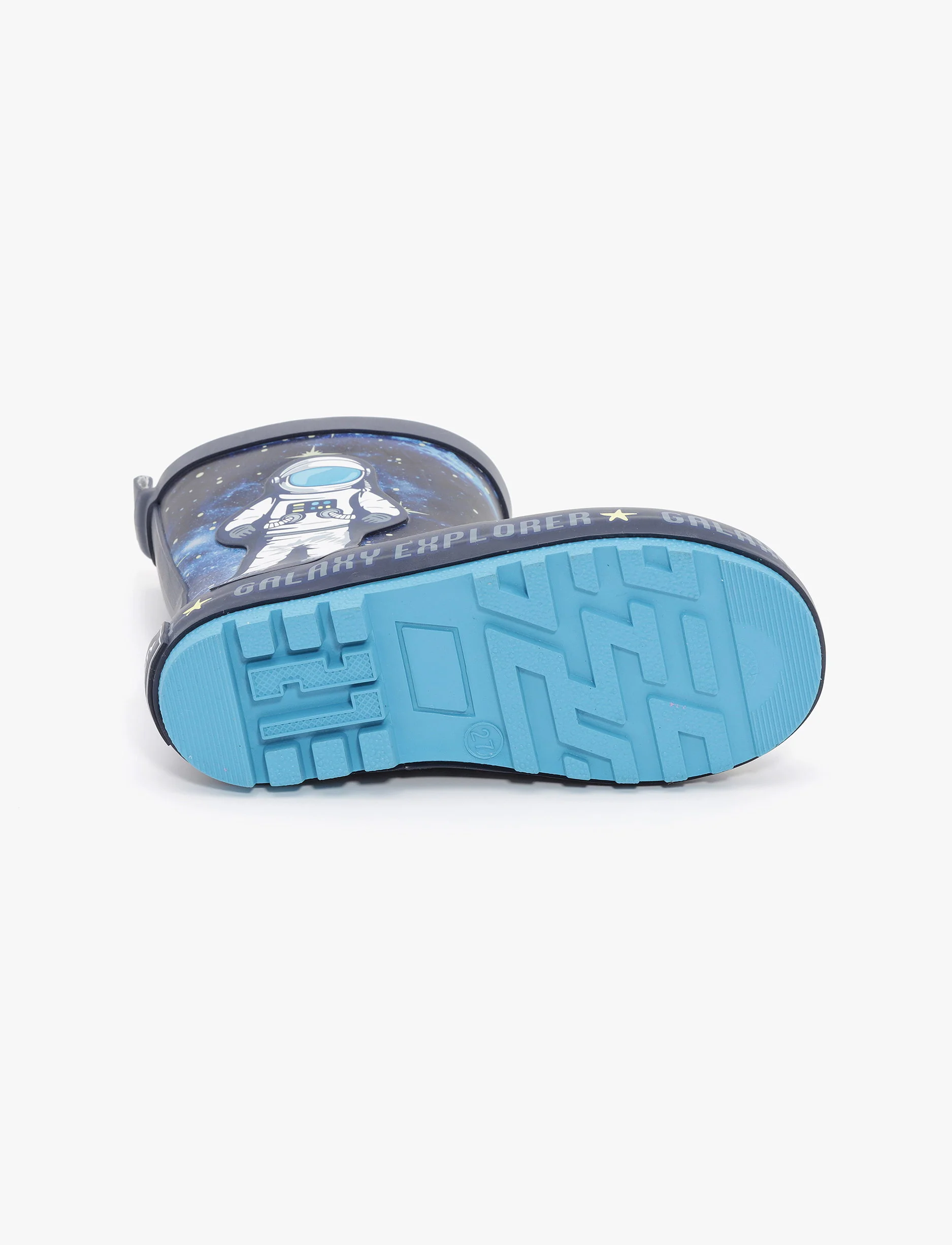 Rain Boot Mighty Kids Unisex –  מגפי גומי מייטי לילדים בהדפס אסטרונאוט בצבע נייבי - Image 5
