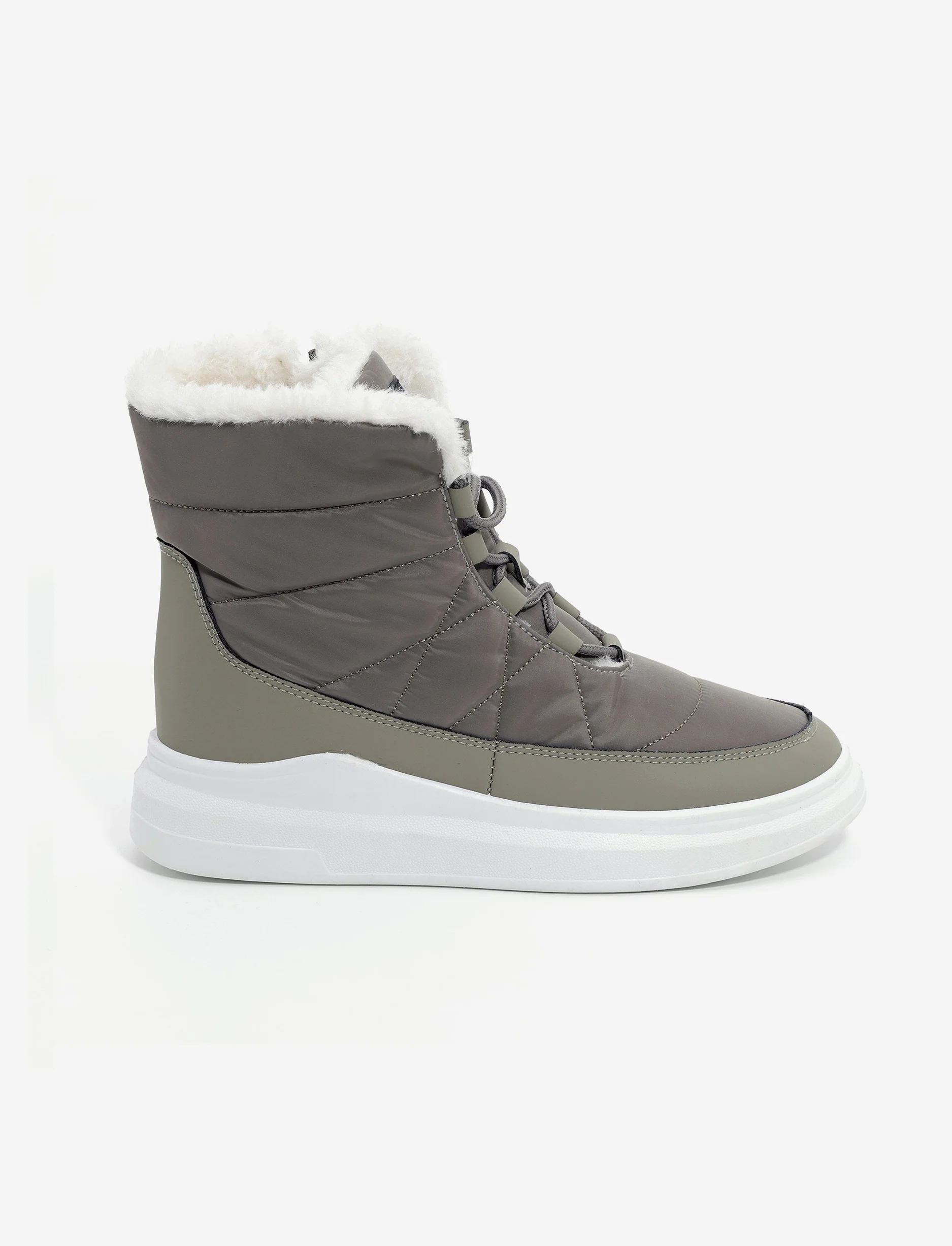 Seventy Nine - מגפון עם פרווה לנשים דגם 096 סבנטי ניין בצבע חאקי - Image 2